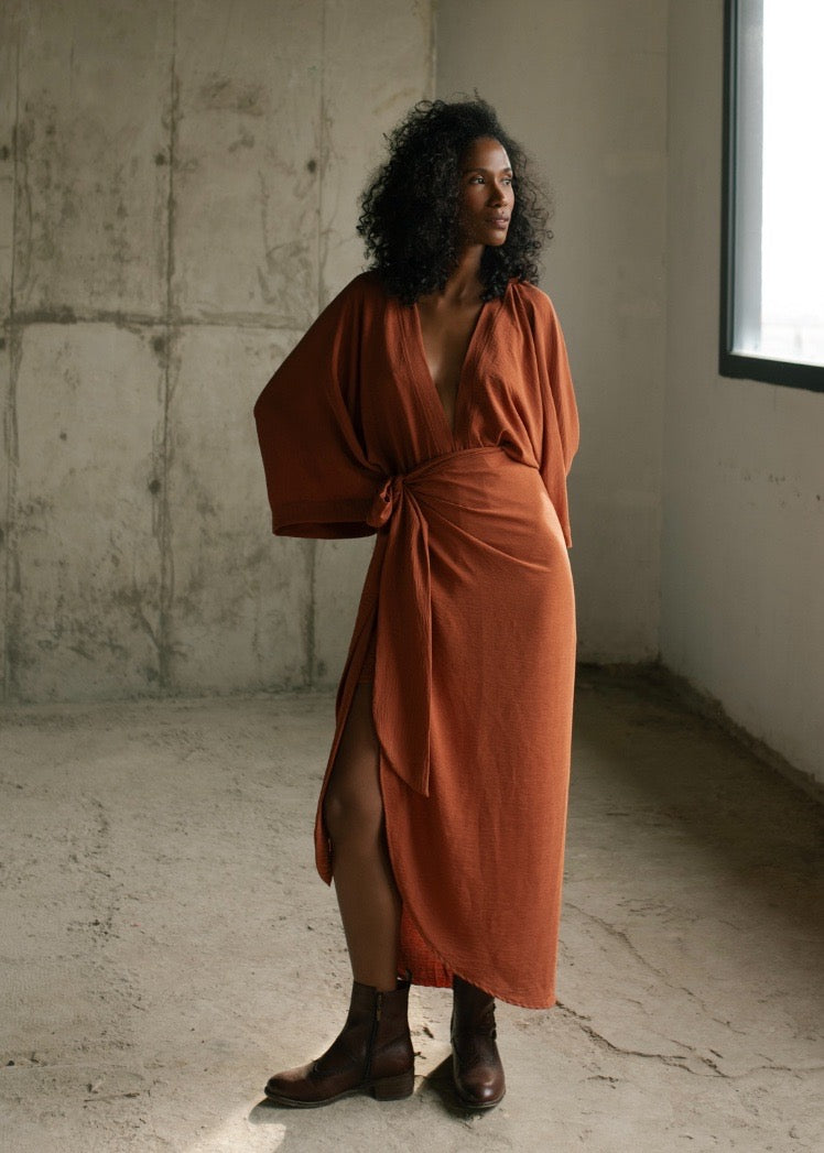 Vestido Silvestre Terracota